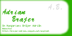 adrian brajer business card